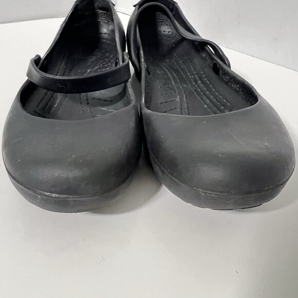 Crocs Alice Work Mary Jane Ballet Flats Women's Size 9 Black Comfort Shoes - Picture 7 of 13